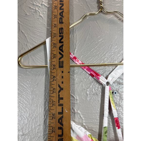 Abercrombie & Fitch A&F Strappy Sun Dress White Pink Floral Smocked Size Medium - Picture 6 of 6